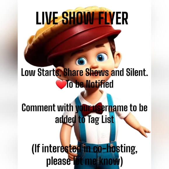 Live and Share Shows - Pacific Time. Open To Shares - like to be added. - Picture 2 of 3